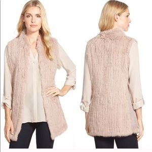 Love Token Rabbit Fur Vest - Blush / Never Worn